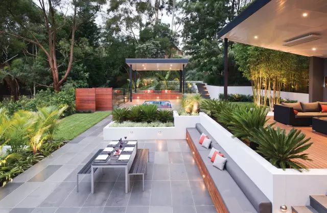 KK体育100㎡现代“花园庭院”设计一方庭院让您感受到生活品质(图1)