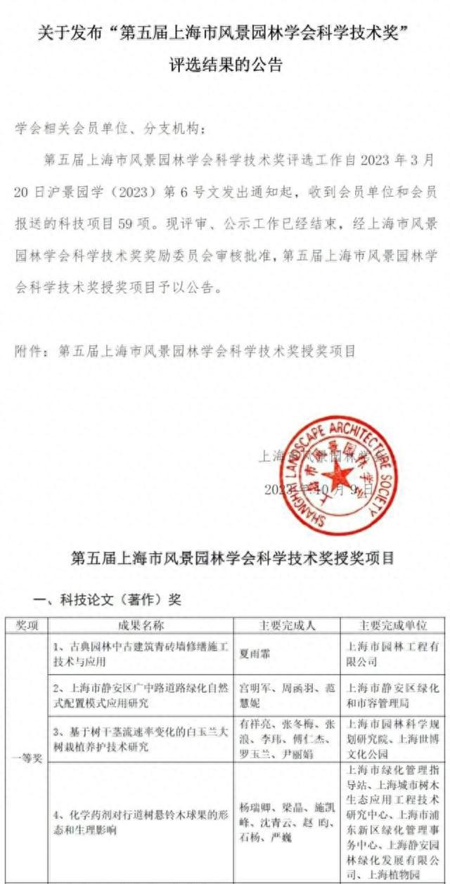 赞！静安这条龙珠体育app道路绿化相关研究获上海市一等奖(图1)